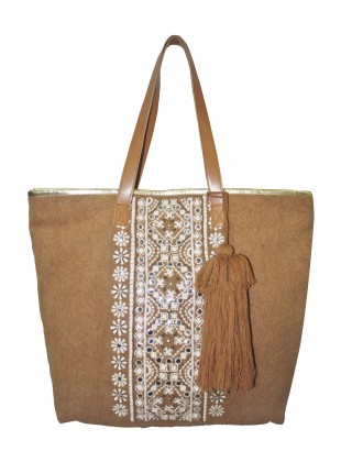 Sandstorm Embellished Tote Bag